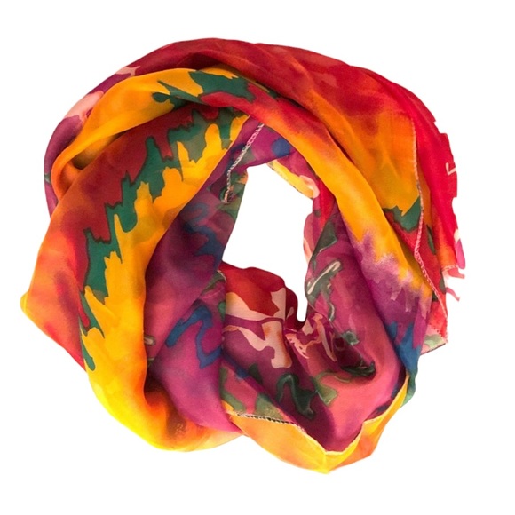 Multicolour Patterned Scarf - Picture 1 of 3